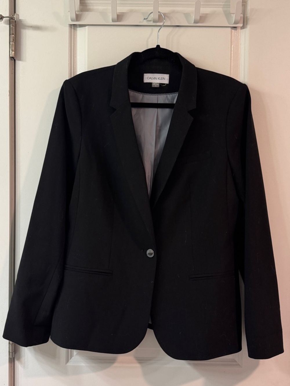 Calvin Klein Black Single-Button Tailored Blazer